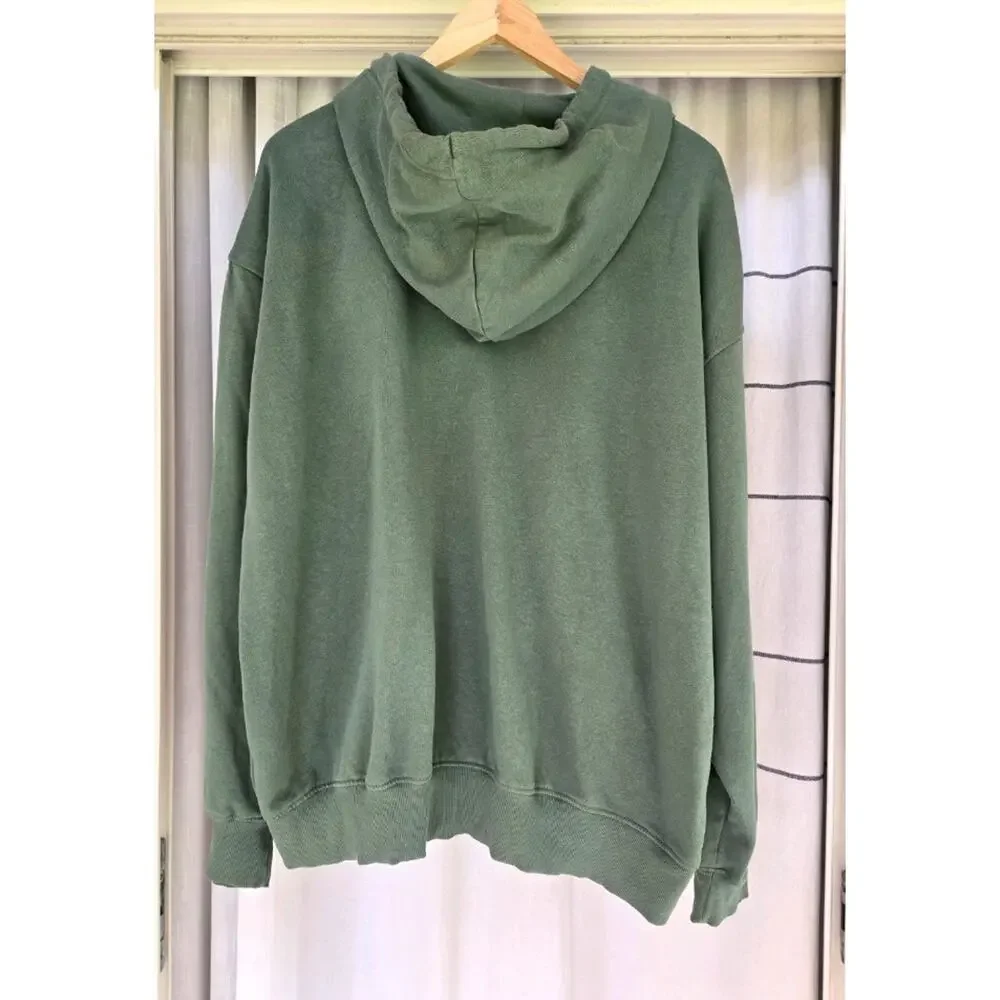The North Face Men’s XL Sage Green Full Zip Hoodie Sweatshirt Circular Design